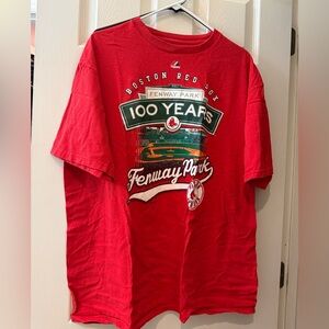 Majestic Red Boston Red Sox Fenway Park 100 Years Graphic Tee, size XL